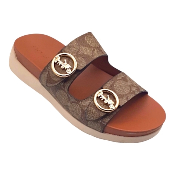 Coach Gable Signature Double Buckle Sandals Size 8B - Picture 12 of 12